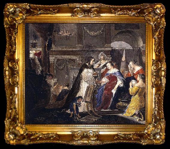 framed  Arnold Houbraken Commemoration of King Mausolus by Queen Artemisia, ta009-2